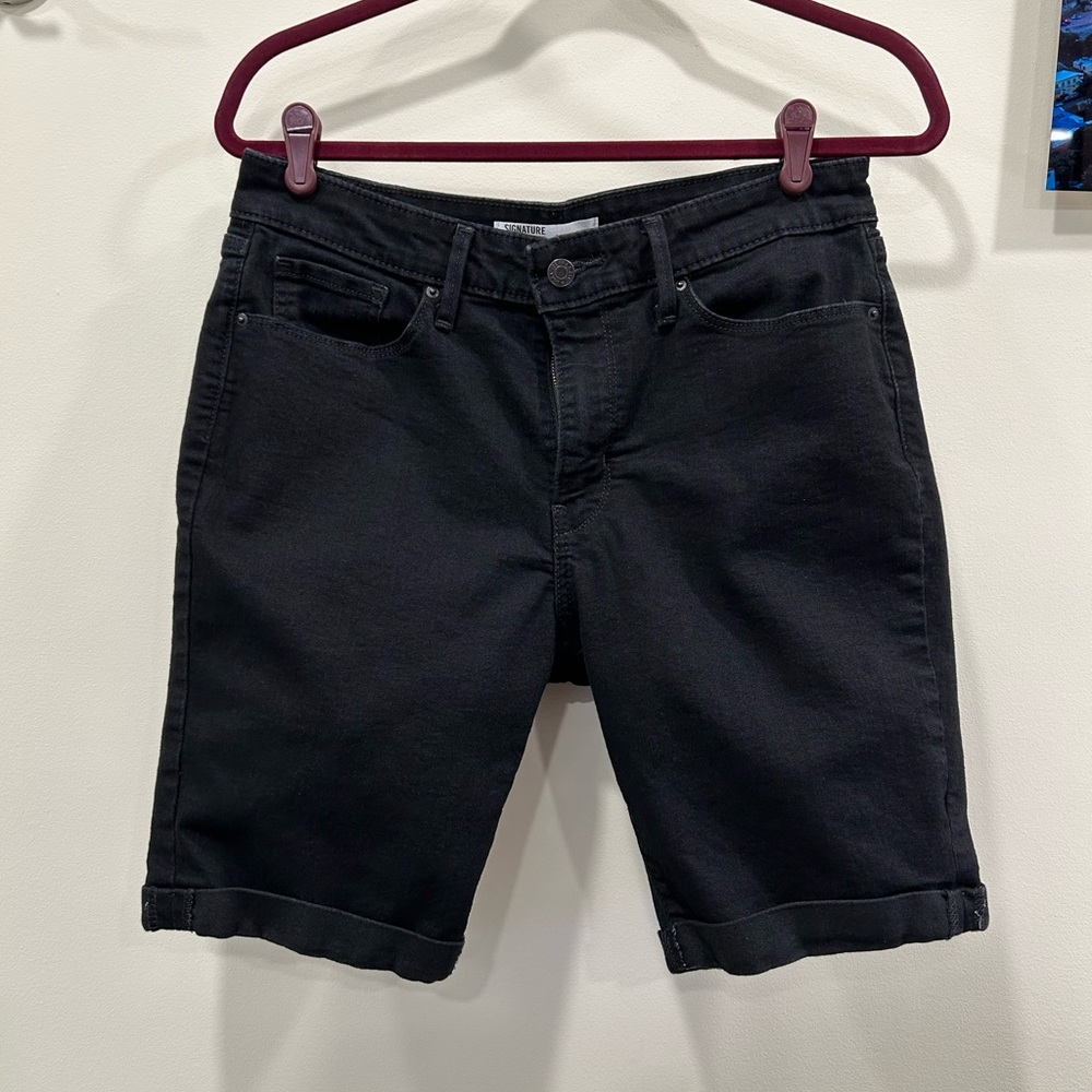 Signature by Levi Strauss Black Denim Shorts